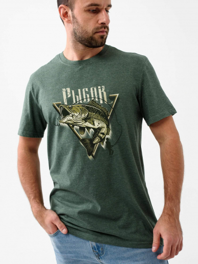 Мужская футболка "Рыбак" 2280-К / В ассортименте