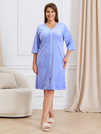 Халат женский Бархат / пыльно-голубой