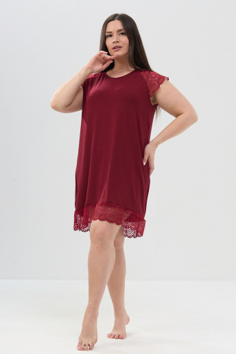 Женская сорочка 85401 / бордовый