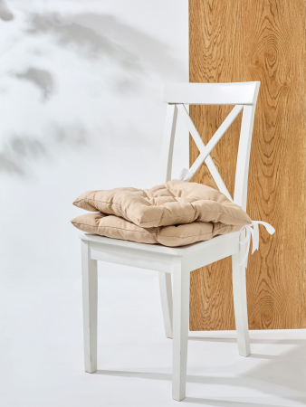 Кухонная подушка на стул (габардин) арт.GB40 / Бежевый