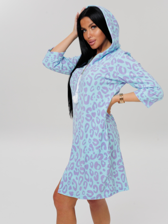 Женский халат Х-77(М) / Сиреневый (узоры)