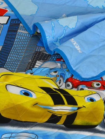 Покрывало стеганое детское поплин / Суперкар