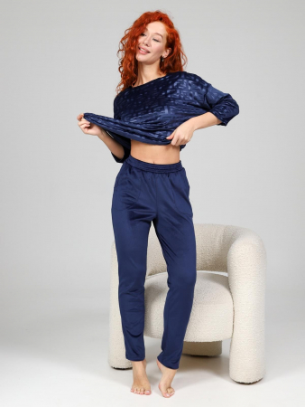 Женский костюм Вениса-Жаккард / синий