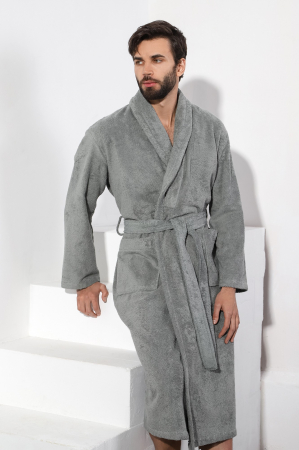Халат мужской Комфорт-4 / Серо-зеленый