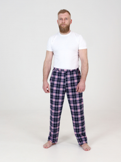 Мужские брюки БК-1439 / Сине-розовый