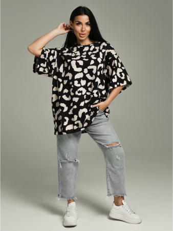 Женская футболка Ирбис / Черный