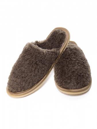 Тапки меховые / коричневые