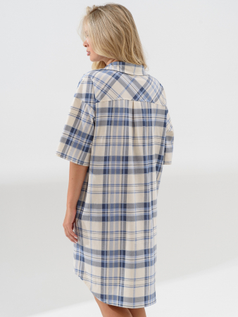 Женский халат "Комфорт" 2373-К / Голубой