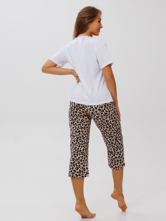 Женская пижама П-67(К) / Белый (леопард)