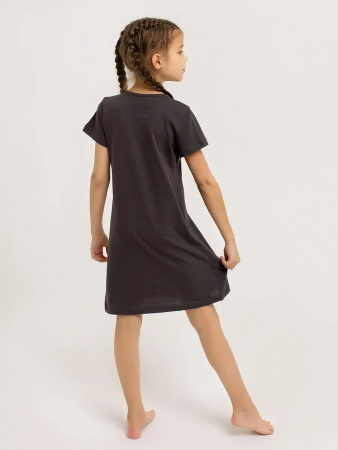 Детская сорочка "Ёжик" / Темно-серый арт. дк311с