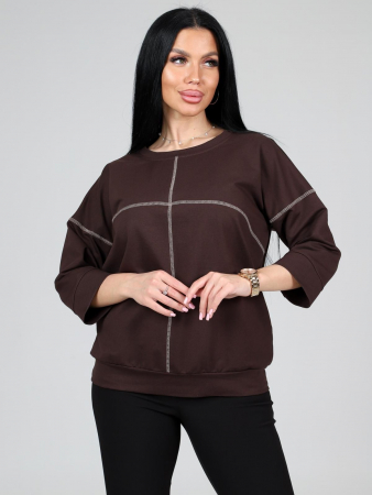 Женский свитшот Николет / коричневый
