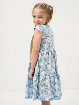 Детское платье "Славянка" / Голубой
