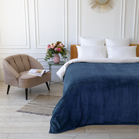 Покрывало Happy Family велсофт Волна г/к №90 аква