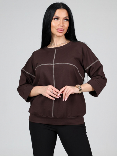 Женский свитшот Николет / коричневый