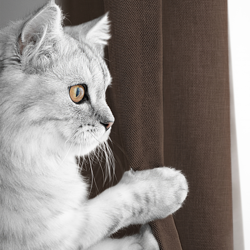 Комплект штор "Волшебная Ночь" Рогожка / Шоколад