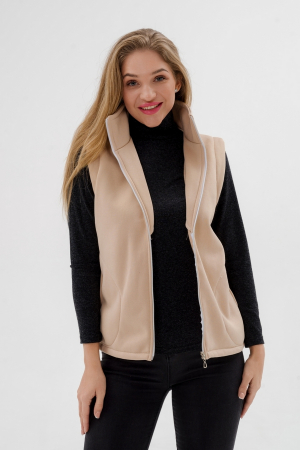 Жилет женский из футера / Латте макси