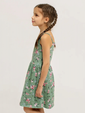 Детский сарафан "Кокетка" / Светлый хаки арт. дк169сх