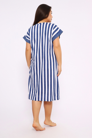 Женский халат Полоска 521 / Синий