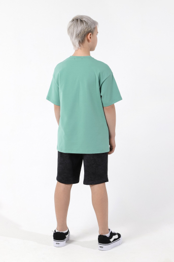 Детская футболка для мальчика Леон-3 / зеленый