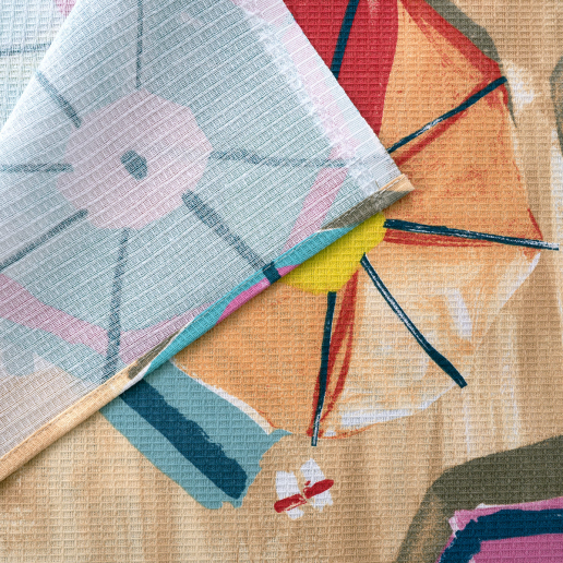 Полотенце банное вафельное Зонтики 1