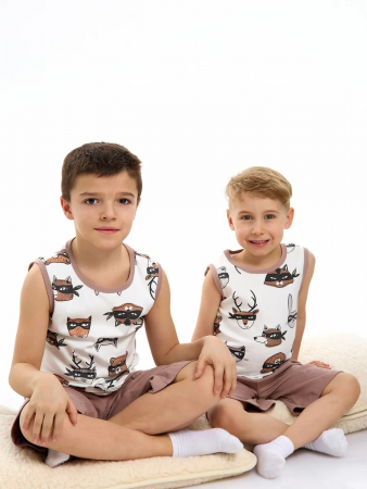 Детская пижама с шортами "Отдых" / Супергерои