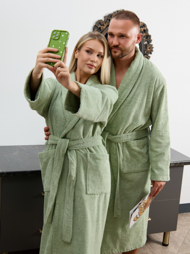Халат мужской Комфорт-4 / светло-оливковый