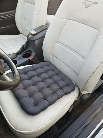 Подушка автомобильная на сиденье "АВТО-БИО" 40x40 / темно-серая