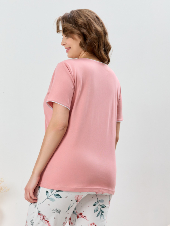 Женская пижама Узор-2 П-502 / сухая роза