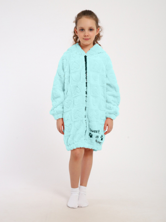 Детский халат "Мурлыка" / Бирюза
