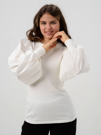 Детский джемпер "Доминика" длинный рукав / Молочный