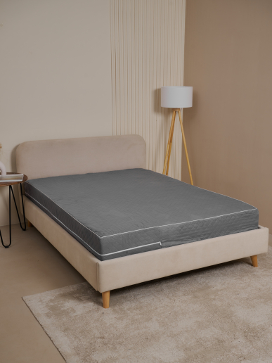 Чехол на матрац стеганный / Темно-серый