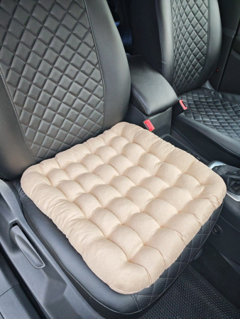 Подушка автомобильная на сиденье "АВТО-БИО" 50x45 / бежевая