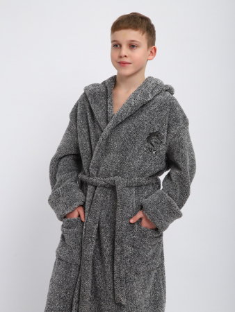 Детский халат "Отдых" / Серый
