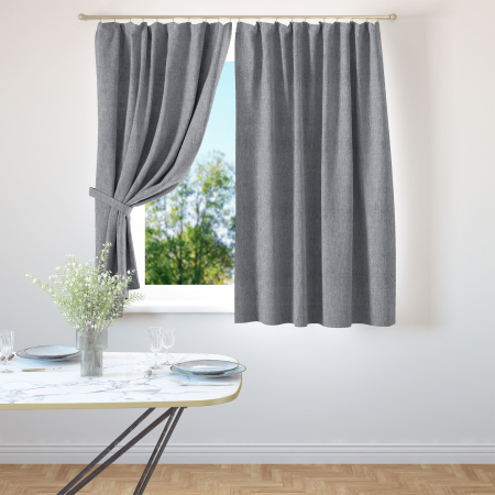 Комплект штор "Волшебная Ночь" Рогожка / Базальт