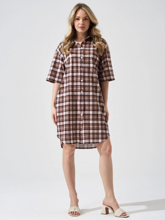 Женский халат "Комфорт" 2373-К / Коричневый