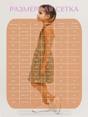 Детский сарафан "Кокетка" / Светлый хаки арт. дк169сх