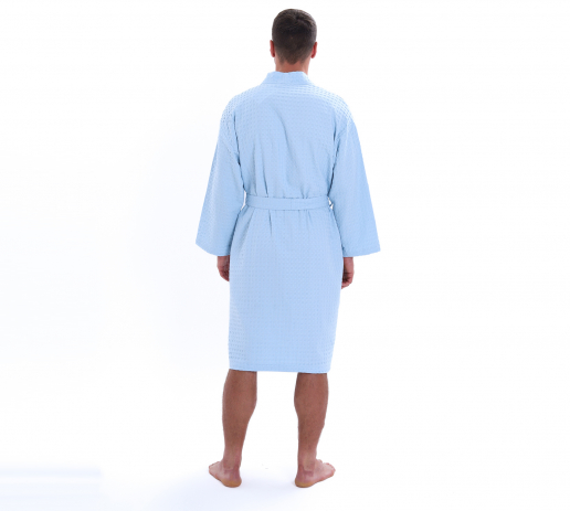 Халат вафельный Relax / нежно-голубой