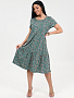 Женское платье М-996 / Цветок зеленый