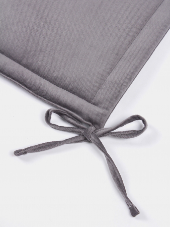 Комплект квадратных подушек на стул с завязками (4 шт.) арт. PKK / Серый