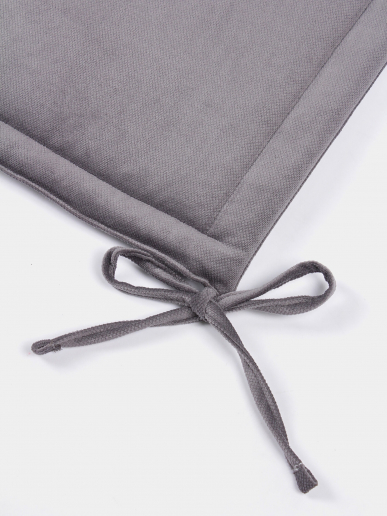 Комплект квадратных подушек на стул с завязками (4 шт.) арт. PKK / Серый