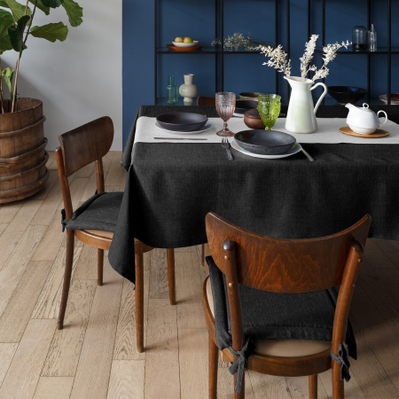 Скатерть рогожка "Волшебная Ночь" / Графит (упаковка 2)