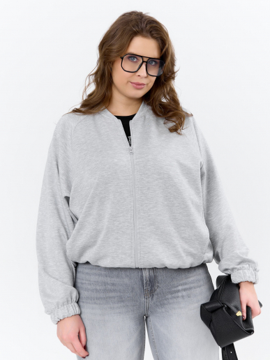 Женский бомбер Нео-1 БО-004 / серый меланж