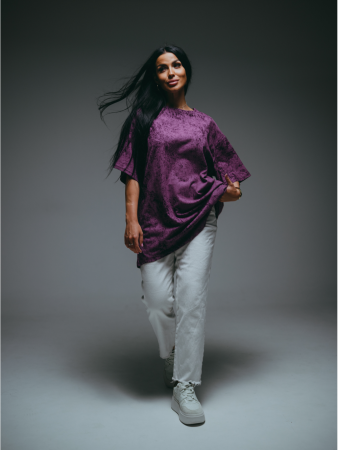 Женская футболка Ирбис / Баклажан варенка