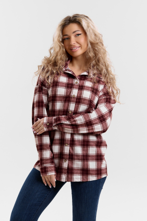 Женская рубашка 36995 / коричневый