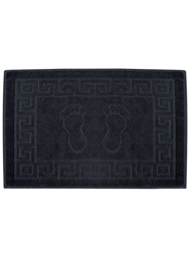 Махровое полотенце УЗБ Коврик м7704_26 / черное