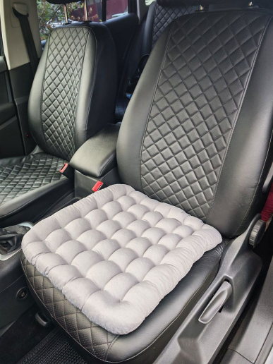 Подушка автомобильная на сиденье "АВТО-БИО" 50x45 / светло-серая