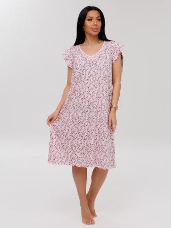 Женская сорочка Сор-71(К) / Светло-розовый (цветы)