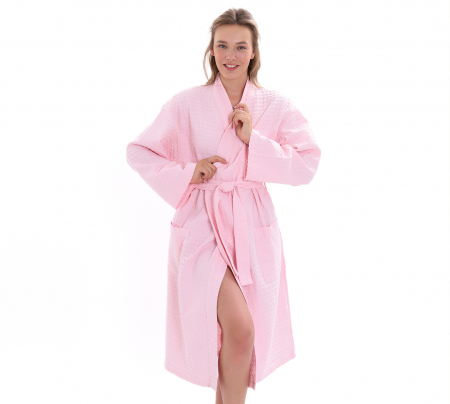 Халат вафельный Relax / розовый