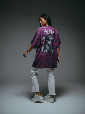 Женская футболка Ирбис / Баклажан варенка