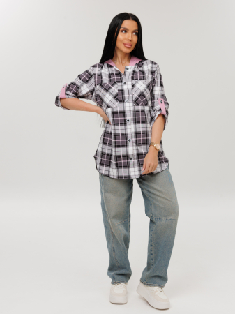 Женская туника Т-189(К) / Серый (клетка)